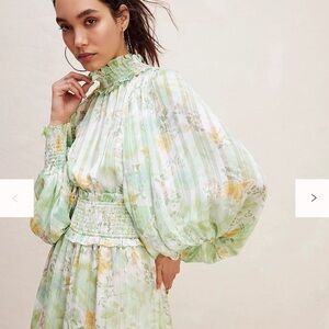 NWOT Elliatt Ophelia High neck Pastel Green floral playsuit romper sz M